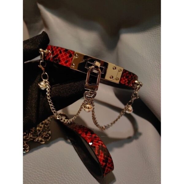 Handcrafted Bondage Collar - Premium Leather Couples Accessory - 图片 4