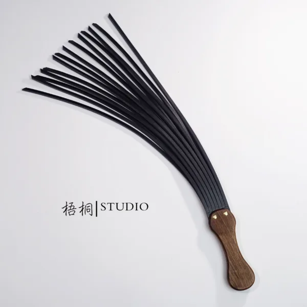 Palm Whip "Phoenix Tail" - Handcrafted Walnut & Tuscan Leather BDSM Artifact - 图片 5