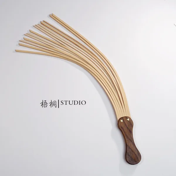 Palm Whip "Phoenix Tail" - Handcrafted Walnut & Tuscan Leather BDSM Artifact - 图片 2