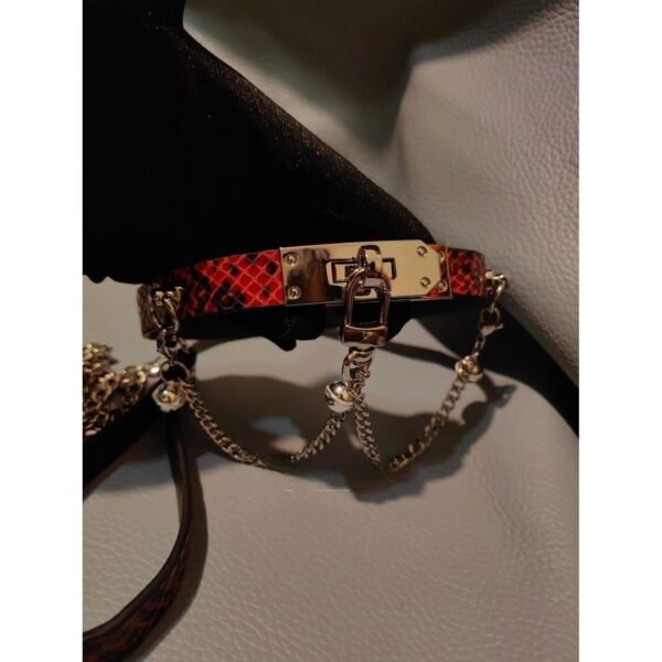 Handcrafted Bondage Collar - Premium Leather Couples Accessory - 图片 3