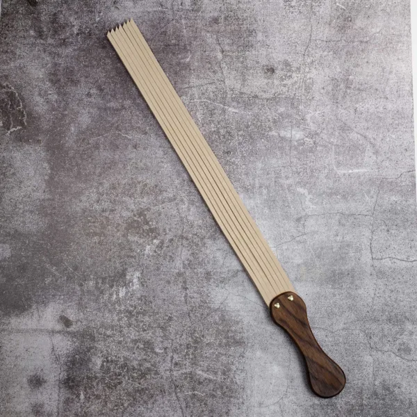 Palm Whip "Phoenix Tail" - Handcrafted Walnut & Tuscan Leather BDSM Artifact - 图片 4
