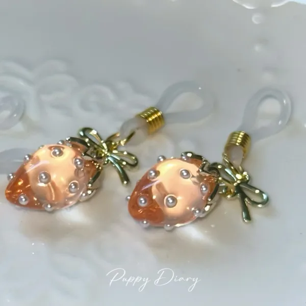 Cute Transparent Strawberry Nipple Clamp Accessory Set - 图片 4